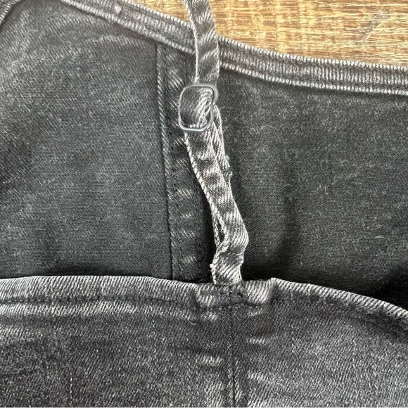 American Eagle Outfitters Size XL Black Denim Corset Crop Top - Picture 5 of 6